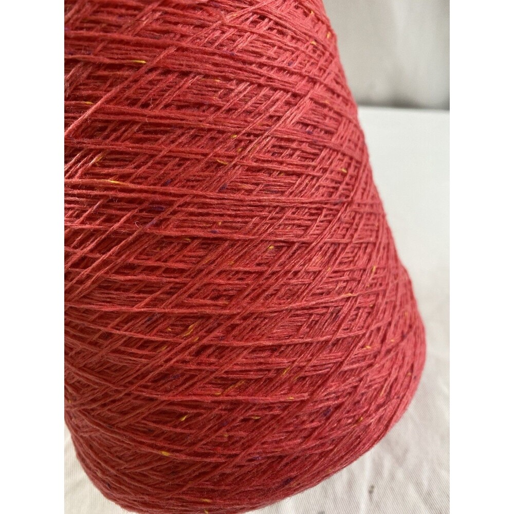 Cone Yarn Spool Yarn Red Tweed 30% Wool 10% Alpaca 480g Net Weight #703